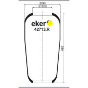 Пневмоподушка (баллон) Volvo F10 / F12 / F16 — Аналог 713N, 1622116