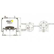 Пневморессора 902MB Renault со стаканом