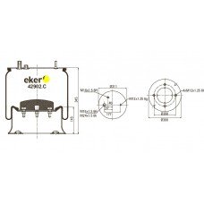 Пневморессора 902MB Renault со стаканом