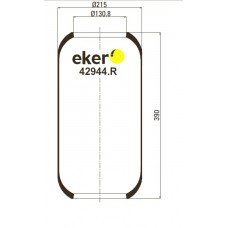 Пневморессора без стакана (чулок) для IVECO / VOLVO / SCANIA — Аналог 944N, 4714025, 42944S. EKER (Турция)