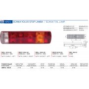 Фонарь левый VOLVO, SCANIA разьем AMP сбоку 03981455, 03981458