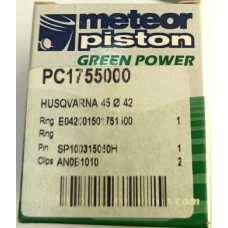 Поршень Meteor Piston PC1960000 (42,00 мм) для HUSQVARNA 45, 345, 343R, Jonsered 2145. Италия